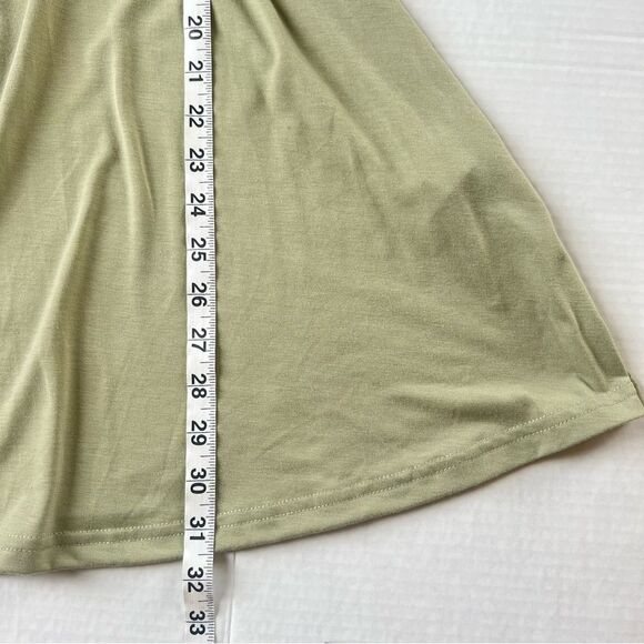 Cupshe Surplice Smocked Waist Mini Dress Olive Green Boho Dress - Picture 8 of 11